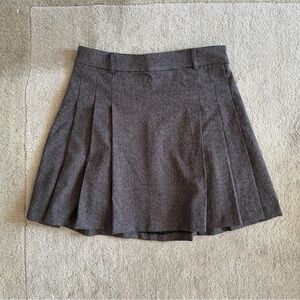 Mango MNG pleated brown mini skirt small